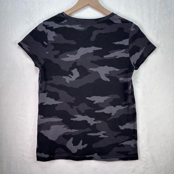 ATHLETA Organic Black Daily Camo Crew Tee Casual Athleisure Short Sleeve Top Sm - Picture 5 of 8